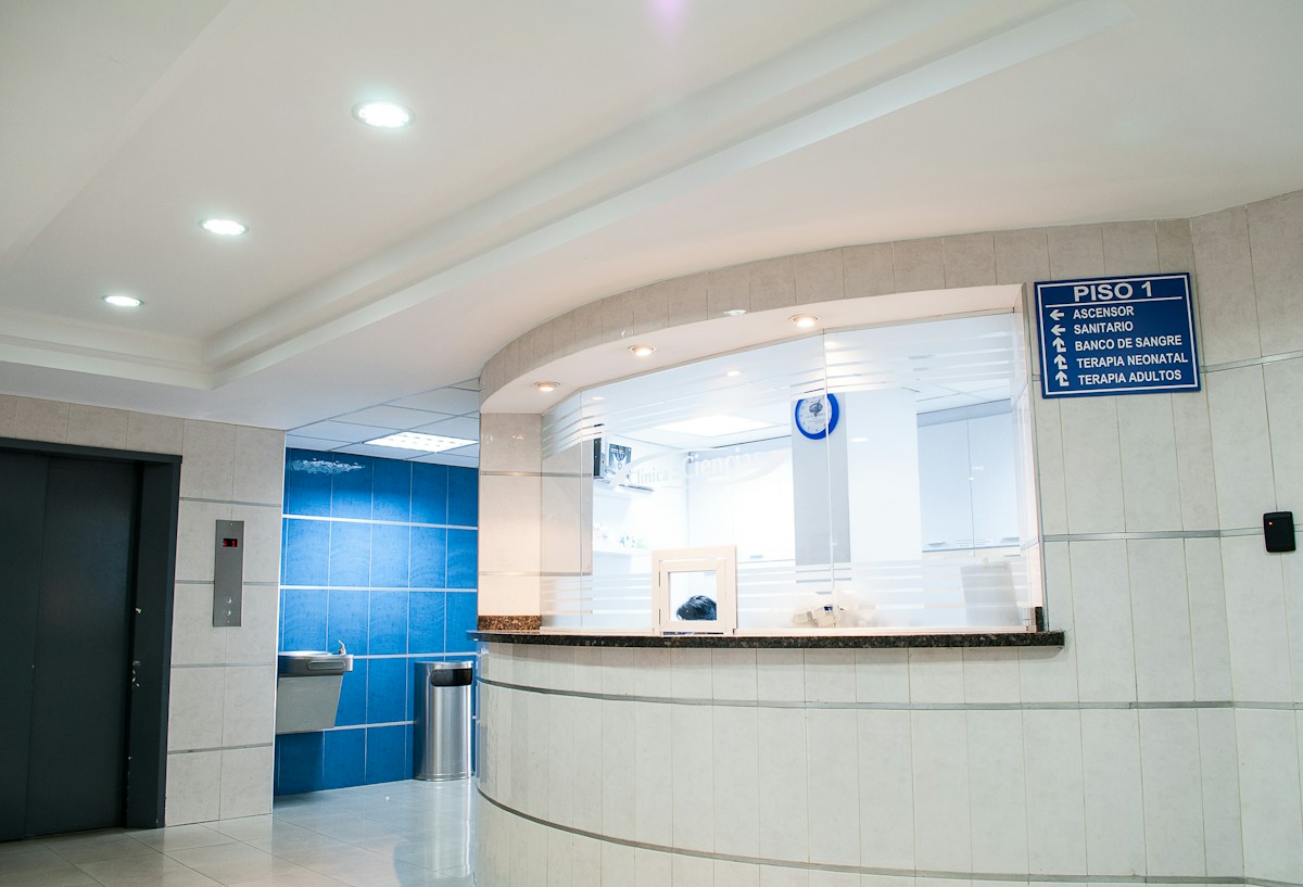 Hospital check-in scene